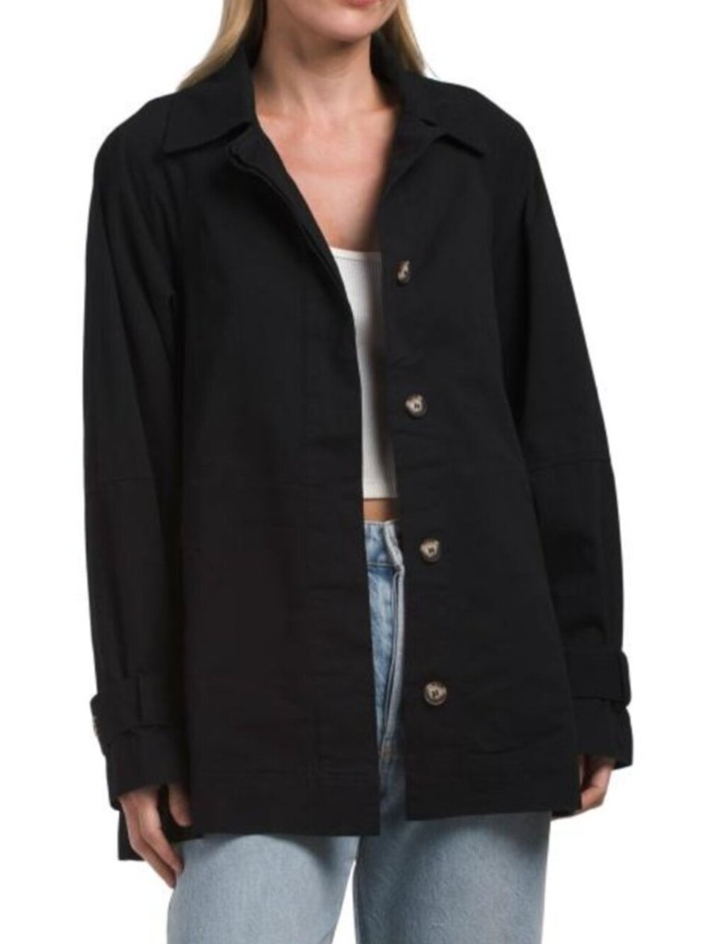 LILLA P Collared Twill Jacket